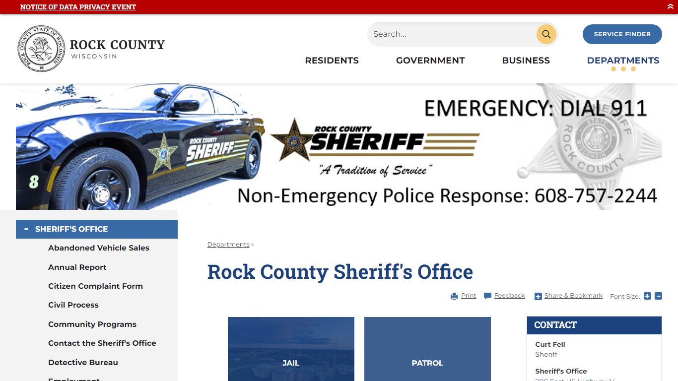 Rock County Sheriff's Office | Rock County, WI